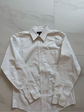 Brooks Brothers White Long Sleeve Dress Shirt with Point Collar